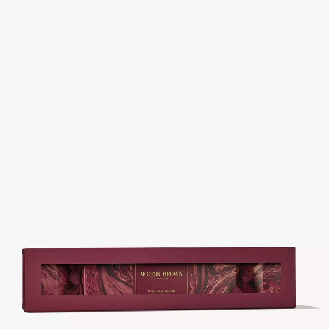 FLORAL & SPCIY CHRISTMAS CRACKER - BATH & SHOWER GEL GIFT SET MTB051 50ML X4 MOLTON BROWN 