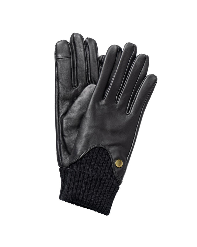 DEANNA LEATHER GLOVES - BLACK LGL0140BK11 -BLACK BARBOUR 