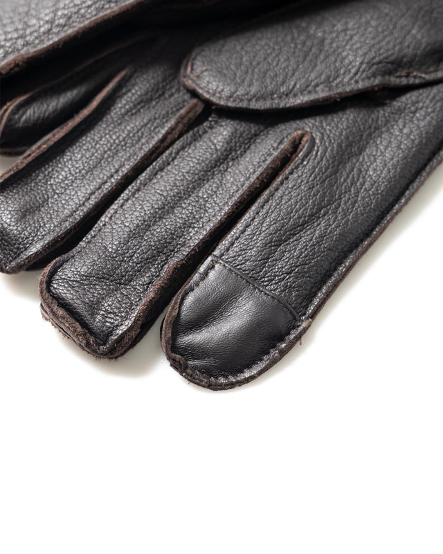 HIGHFIELD LEATHER GLOVES - DARK BROWN MGL0145BR91 -DARK BROWN BARBOUR 