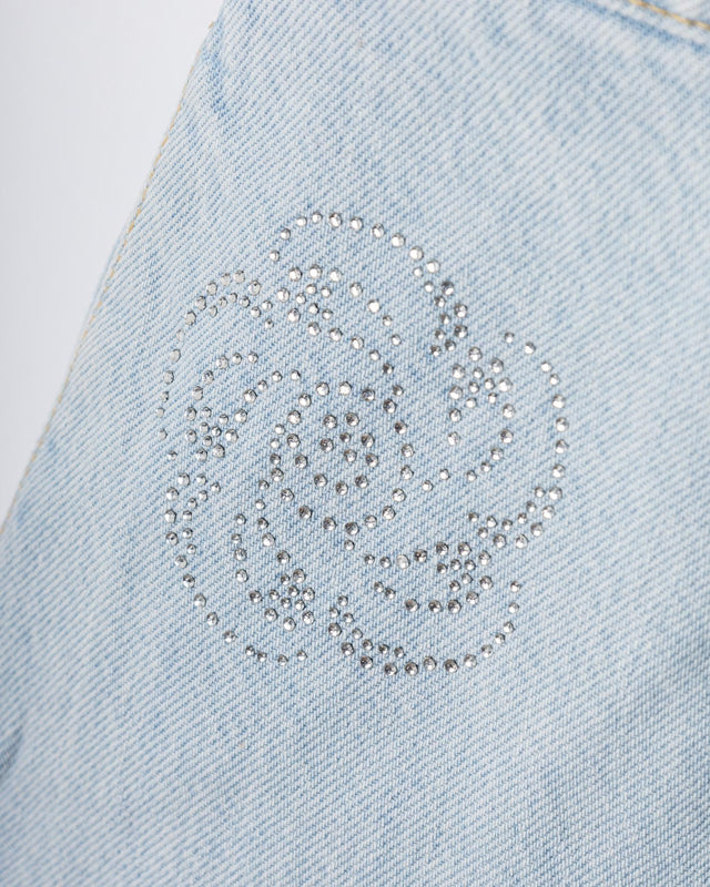 DENIM STUDS SHORTS - LIGHT BLUE DENIM 1138241468 -1468 LIGHT BLUE DENIM ROTATE 