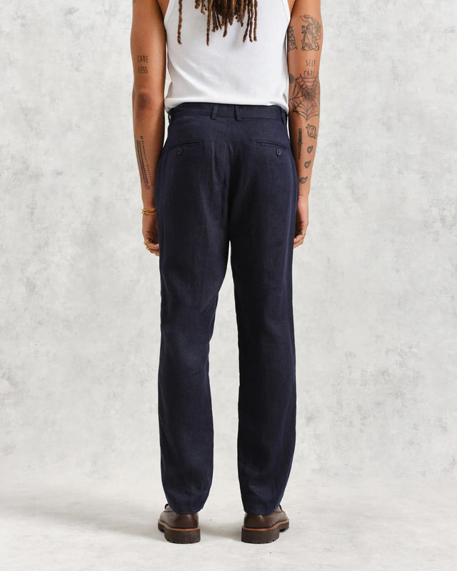 ALP TROUSERS - MIDNIGHT LINEN SS24-TRO-ALP-AXM-MID MIDNIGHT WAX LONDON 