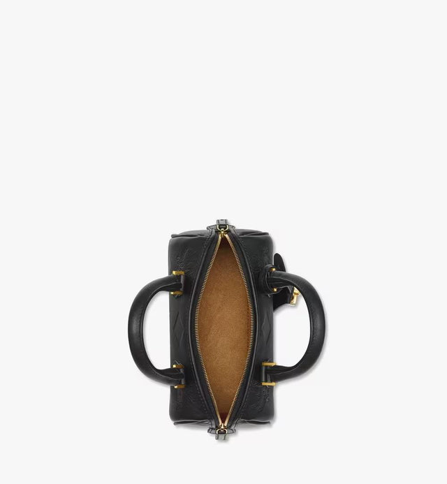 ELLA BOSTON BAG IN MAXI MONOGRAM LEATHER - BLACK MWBESEA04BK001 BLACK MCM 