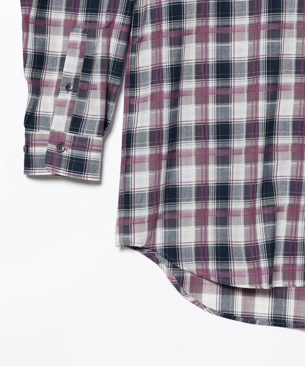 IG/RDOBBY CHECK A SHIRT - PURPLE CHECK 2311-0169-262 89 BEAMS 