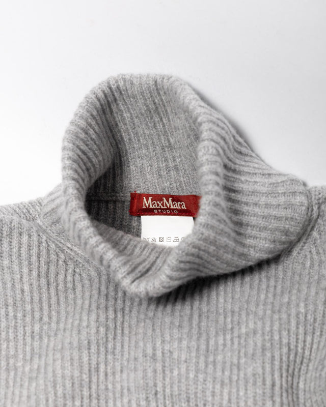 SABBIA KNITTED WAISTCOAT - LIGHT GREY 2426356012600 -8 MAX MARA 