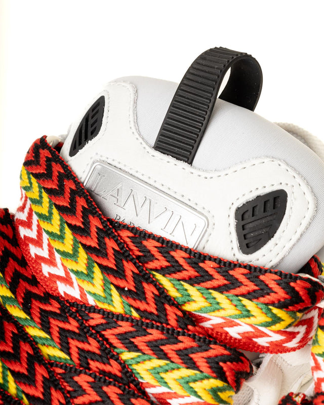 LEATHER CURB SNEAKERS - WHITE FU-SKDK12-DRA2-P25 -00 WHITE LANVIN 