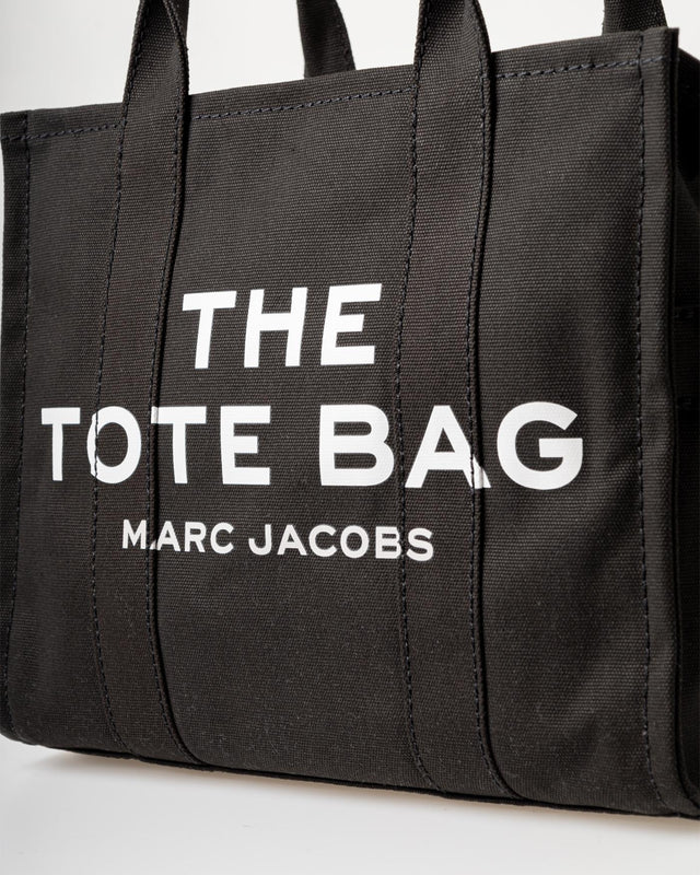 THE CANVAS MEDIUM TOTE BAG - BLACK