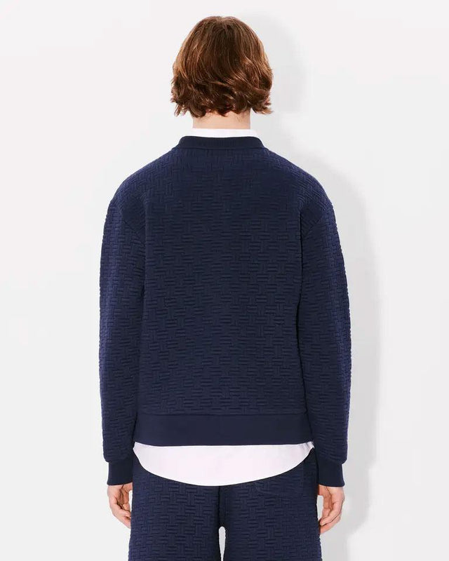 WEAVE EMBROIDERED SWEATSHIRT - MIDNIGHT BLUE FE65SW2154MU -79 kenzo 