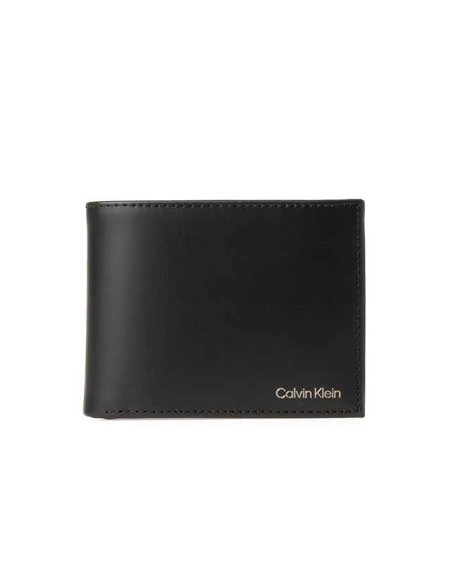 LEATHER RFID BILLFOLD WALLET - BLACK