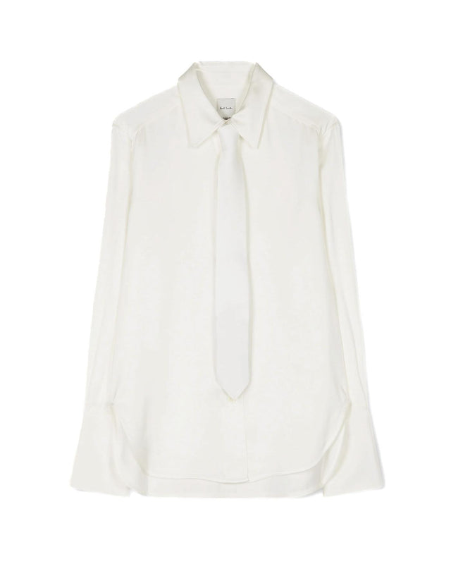 WOMEN'S TIE SHIRT - WHITE W1R-362B-P11076 -02 White PAUL SMITH 