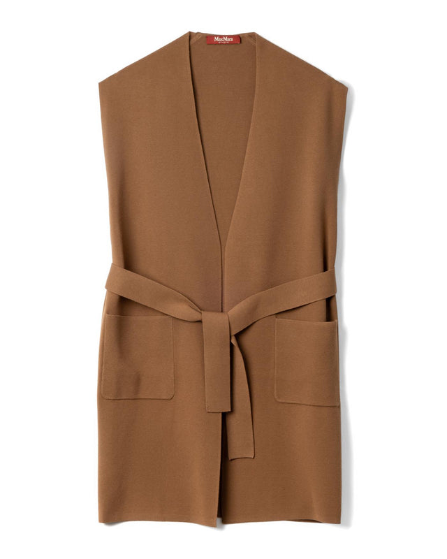 ABETE KNITTED WAISTCOAT - BROWN 2526356011600 -003 MAX MARA 