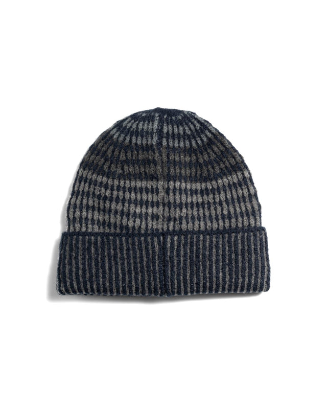 HARRAY BEANIE HAT - NAVY/ BASALT BLUE MHA0864NY71 -NAVY/BASALT BLUE BARBOUR 