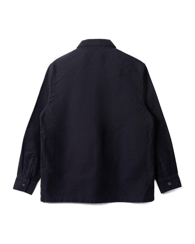 NEWBIRCH OVERSIZED COTTON SATEEN OVERSHIRT - NAVY MOS0437NY91 -NAVY BARBOUR 