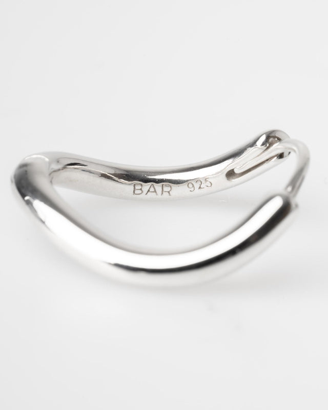 CHUNKY OUTLINE EARRING - SILVER CHUOUT-EA-84 -SILVER BAR JEWELLERY 