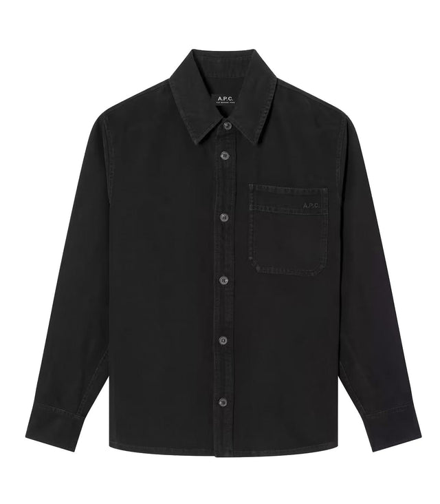 BASILE BRODÉE POITRINE OVERSHIRT - BLACK COGBJ-H02918 LZZ-BLACK A.P.C. 