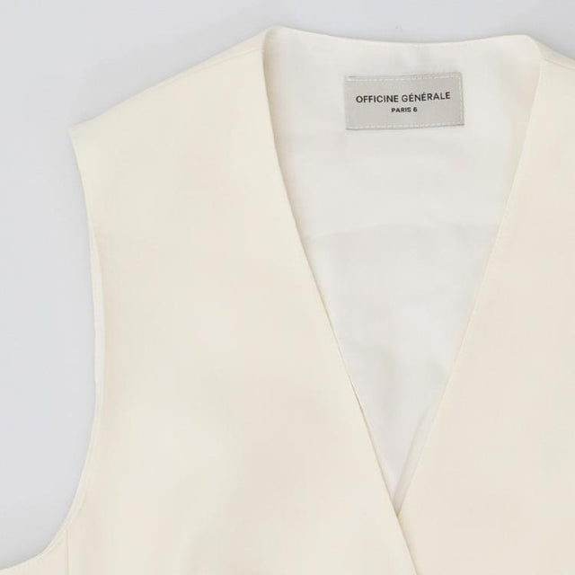 CLEO WAISTCOAT - ECRU S25WTLG421 -ECRU OFFICINE GENERALE 