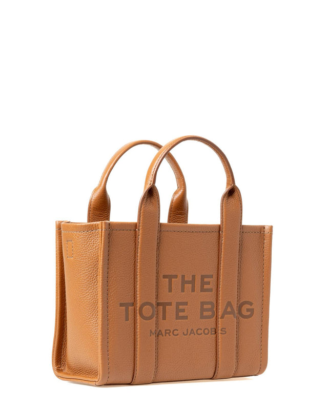 THE LEATHER SMALL TOTE BAG - ARGAN OIL