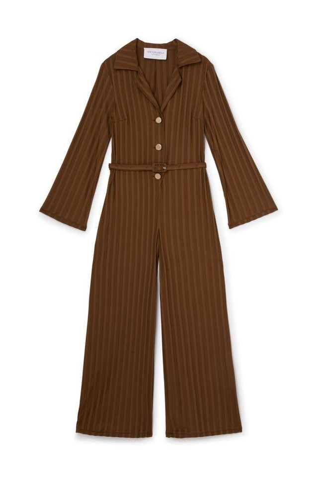 RIB JUMPSUIT - BROWN EJ003 -BROWN VIKTOR & ROLF 