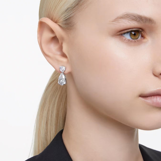 MESMERA DROP EARRINGS - WHITE/RHODIUM PLATED 5661683 CRY/RHS SWAROVSKI 