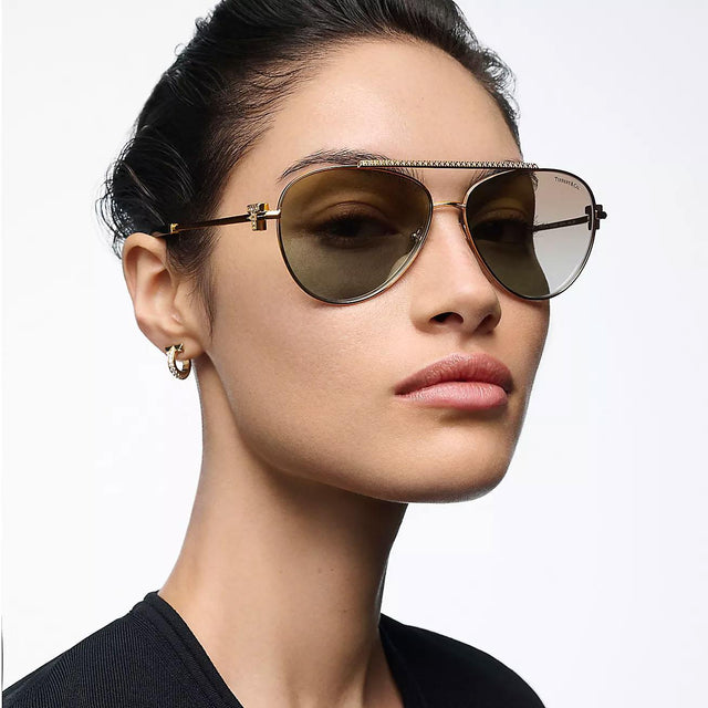SUNGLASSES 0TF3101B - PALE GOLD<BR/> 0TF3101B -6208T5 TIFFANY & CO. 
