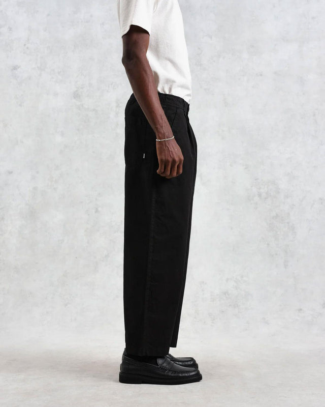 DENALI CARPENTER COTTON TROUSERS - WASHED BLACK AW24-TRO-DEN-BKJ-BLK -BLACK WAX LONDON 