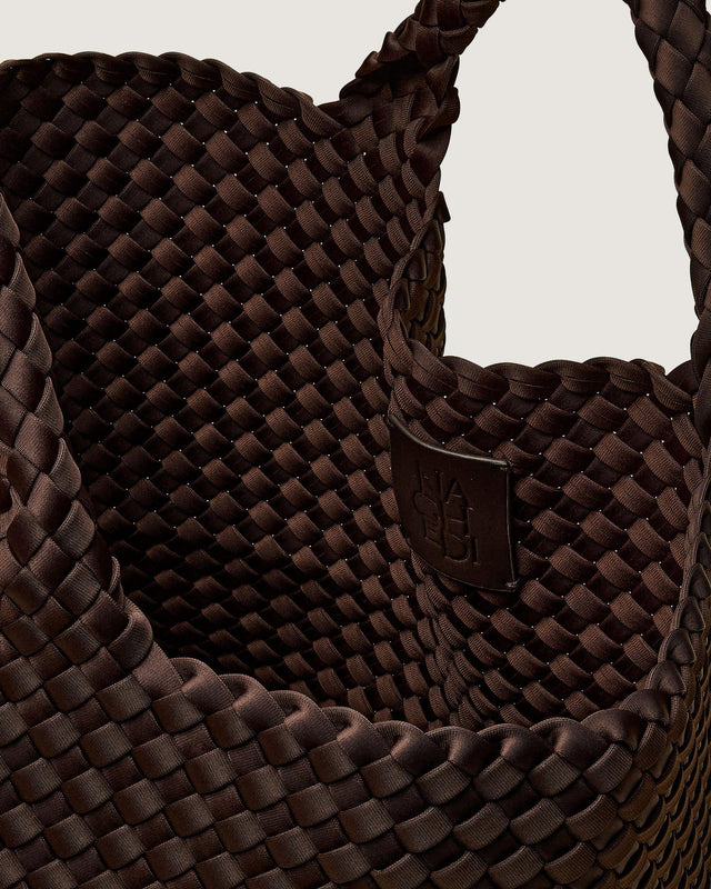 ST. BARTHS MEDIUM TOTE BAG - CHOCOLATE SN03013LD -CHOCOLATE NAGHEDI 