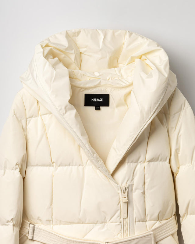 AYUMI 2-in-1 LONG DOWN COAT - CREAM AYUMI -CREAM MACKAGE 