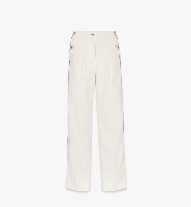 WOMENS FESTIVE BOUCLE PANTS WIDE - WHITE MFPESMM03WI0 WHITE MCM 