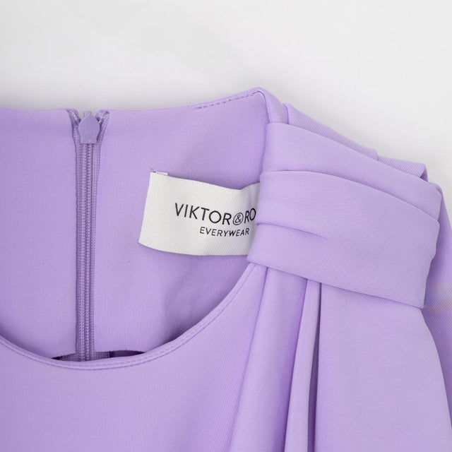 BOW VOLANT DRESS - LAVENDER ED027 -LAVENDER VIKTOR & ROLF 