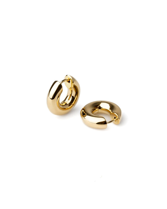 CHUNKY HOOPS SMALL - GOLD 100154 -GOLD TOM WOOD 