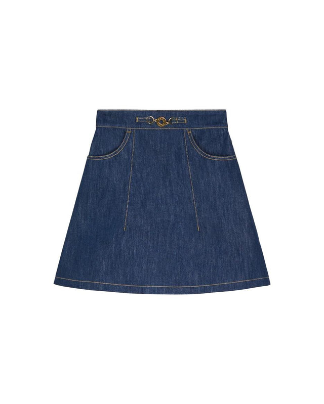 A LINE MINI SKIRT - RODEO BLUE SK0420008 -602D RODEO BLUE PATOU 