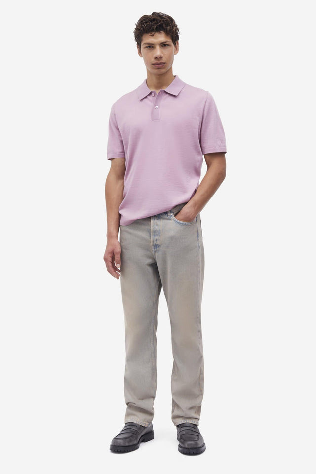 SAROWAN KNIT POLO - ORCHID HAZE M10000059 -ORCHID HAZE SAMSOE SAMSOE 