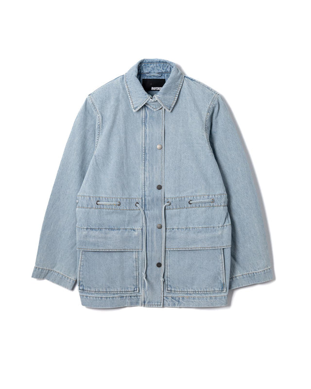 LACED DENIM JACKET - LIGHT BLUE DENIM 1141821468 -1468 LIGHT BLUE DENIM ROTATE 