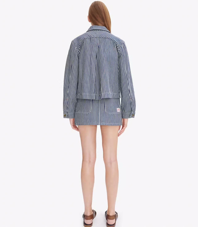 FRIDA JACKET - BLUE/ WHITE COHHG-F32006 TIC-BLUE/WHITE A.P.C. 