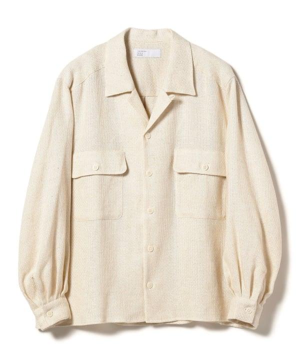 IG OPEN SHIRT R/CTN - NATURAL 2311-0159-262 9 BEAMS 
