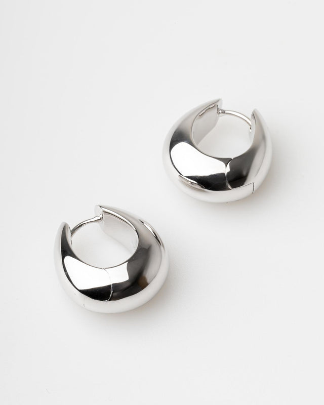 ICE HOOPS MEDIUM - SILVER 100511 -SILVER TOM WOOD 