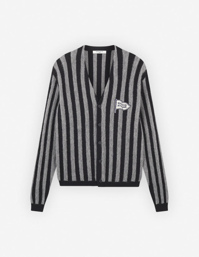 STRIPED COMFORT JUMPER - BLACK/STONE STRIPES