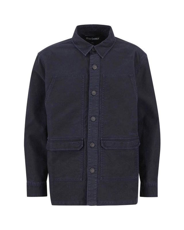NEWBIRCH OVERSIZED COTTON SATEEN OVERSHIRT - NAVY MOS0437NY91 -NAVY BARBOUR 