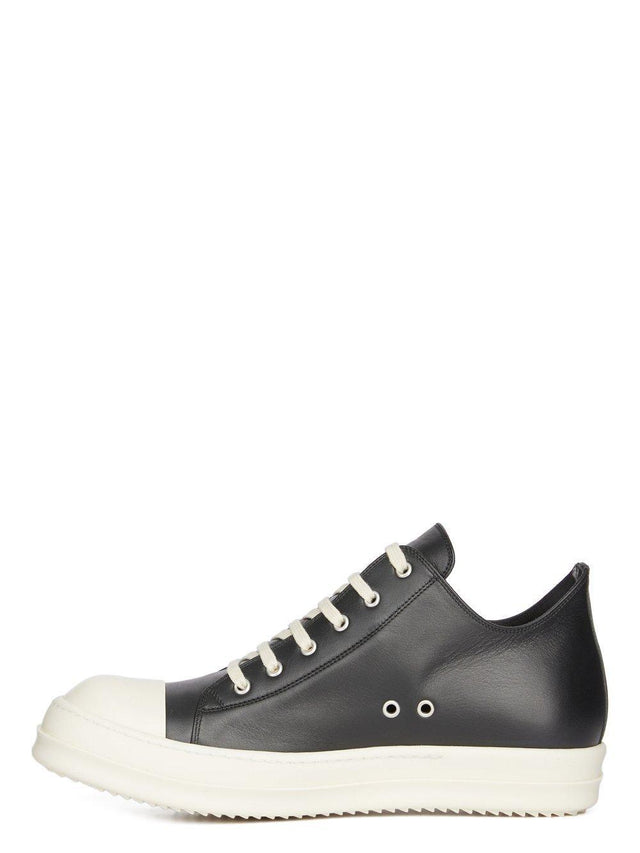 LEATHER LOW SNEAKERS - BLACK/ MILK/ MILK RP01E7891 LCO -911 BLACK/MILK/MILK RICK OWENS 