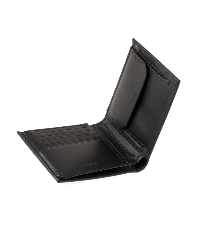 LEATHER RFID BILLFOLD WALLET - BLACK