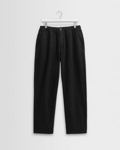 KURT TROUSER L30 ORGANIC CTTN TWILL - BLACK