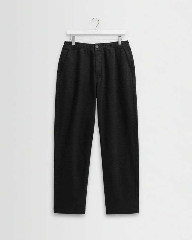 KURT TROUSER L30 ORGANIC CTTN TWILL - BLACK