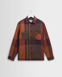 WHITING OVERSHIRT TEMPO CHECK - ORANGE/MULTI