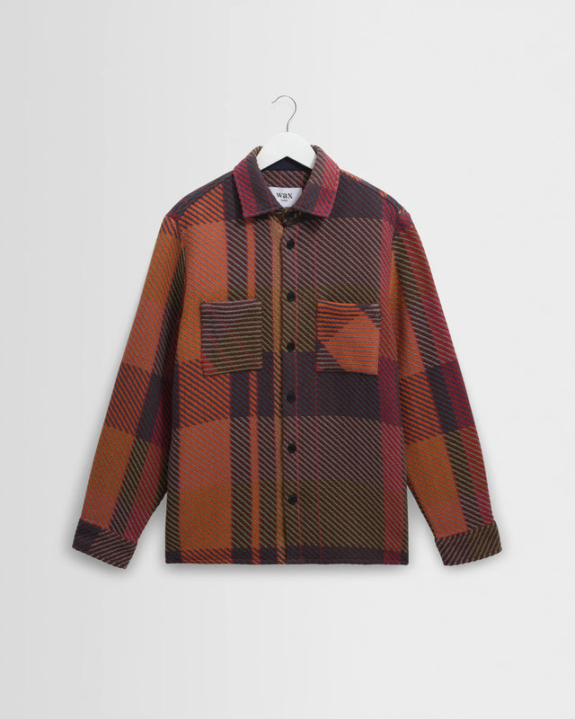 WHITING OVERSHIRT TEMPO CHECK - ORANGE/MULTI